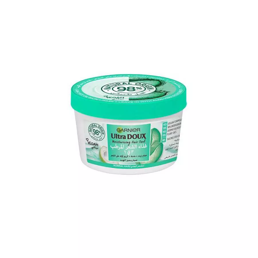 Garnier Ultra Doux Moisturising Aloe Vera 3-in-1 Hair Food For Normal Hair 390ml