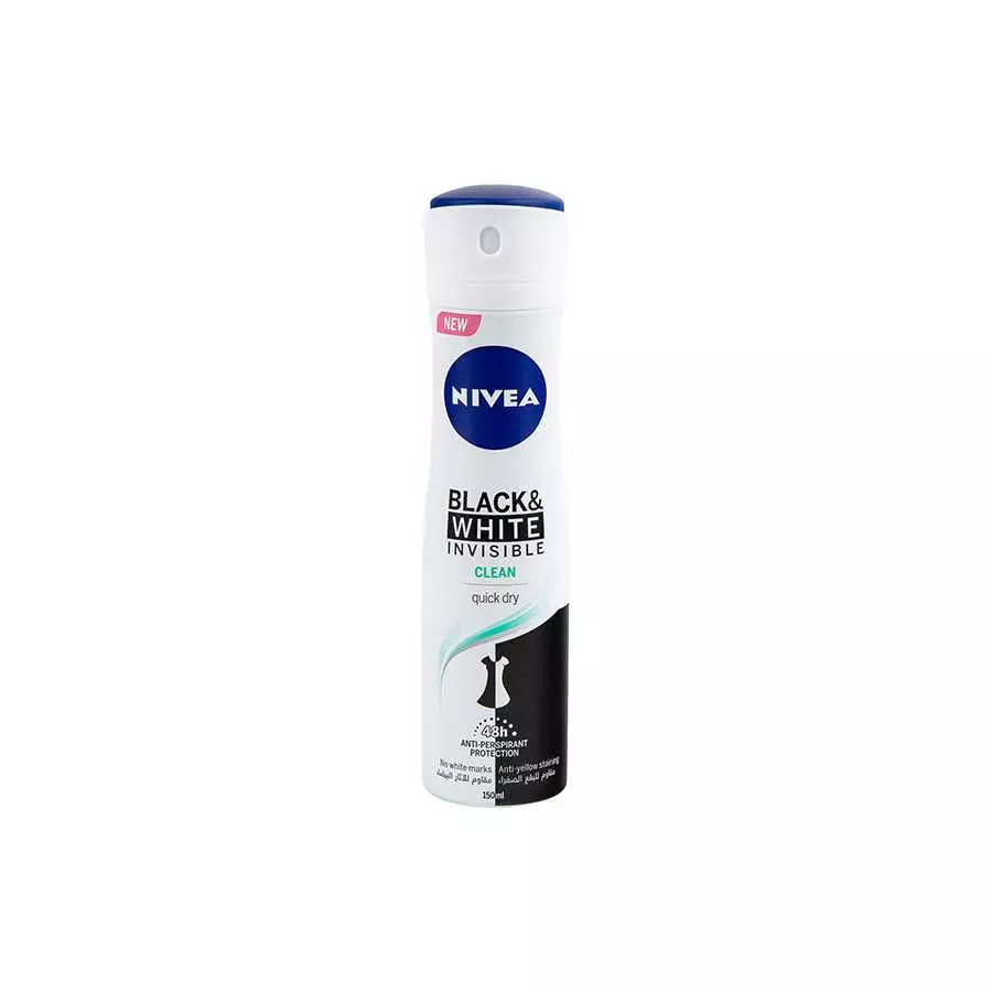 Nivea Women Invisible Clean Spray Deodorant 150Ml