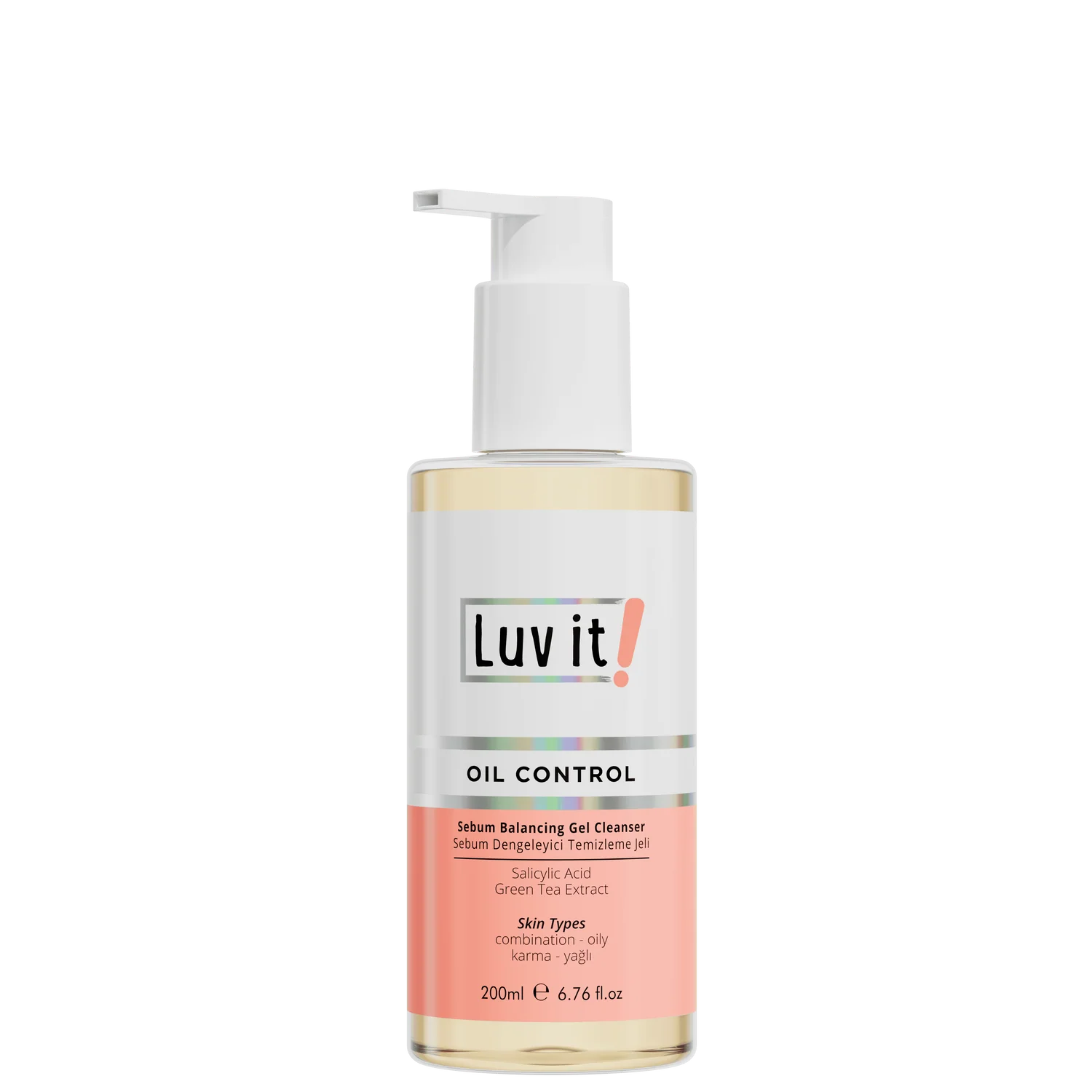 luv  it sebum balancing gel cleanser oil control 200 ml 