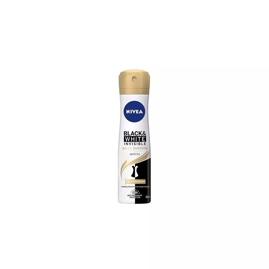 Nivea Women Black And White Invisible Silky Smooth Spray Deodorant 150Ml
